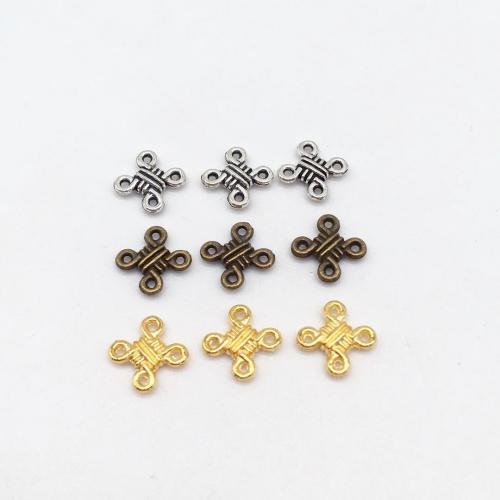 Sinc Alloy nascóirí, Knot Sínis, plátáilte, DIY & 1/3 lúb, dathanna níos mó le haghaidh rogha, 12x12mm, 100ríomhairí pearsanta/Mála, Díolta De réir Mála