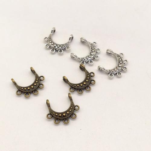 Zinc Alloy Connector Moon plated DIY & 2/5 loop Sold By Bag