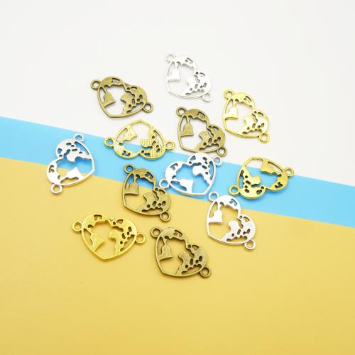 Heart Zinc Alloy Connector plated DIY & 1/1 loop Sold By Bag