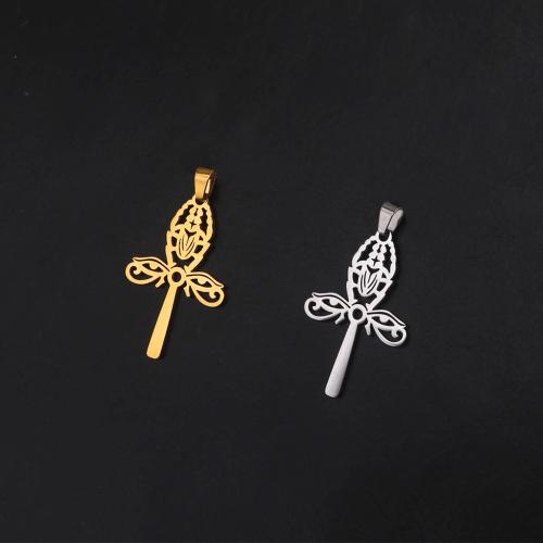 Stainless Steel Cross Pendants 304 Stainless Steel DIY Sold By PC