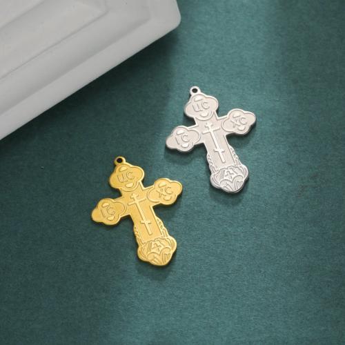 Pendants Cruach Cross dhosmálta, 304 Cruach dhosmálta, DIY, dathanna níos mó le haghaidh rogha, 33.30x24.70mm, Díolta De réir PC