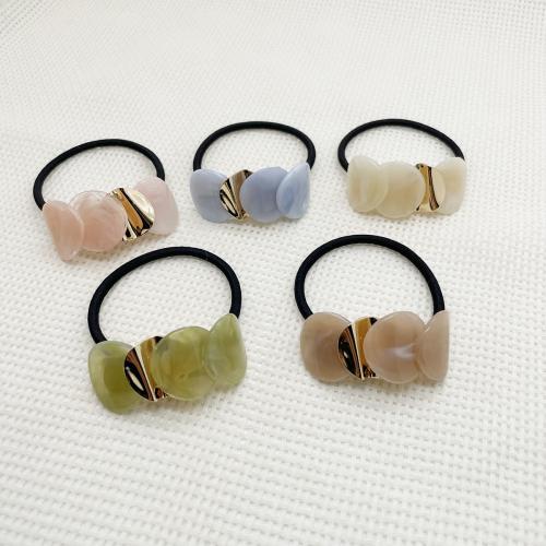 Ponytail Holder Zinc Alloy with Rubber Band & Resin for woman Sold By PC