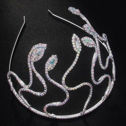 Hair Bands Brass for bridal & with rhinestone silver color Sold By PC