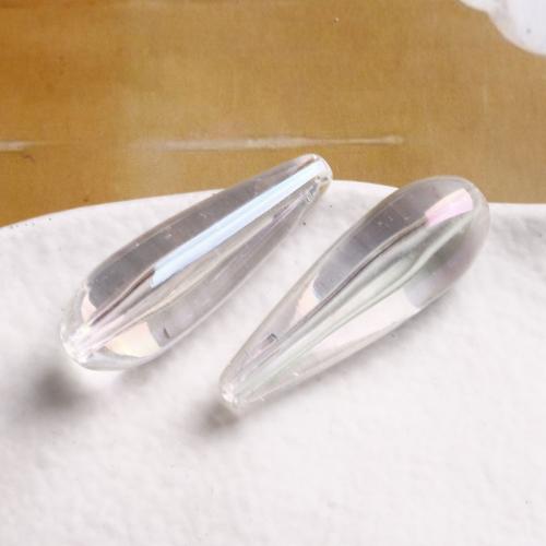 Plated Acrylic Beads Teardrop colorful plated DIY Sold By PC