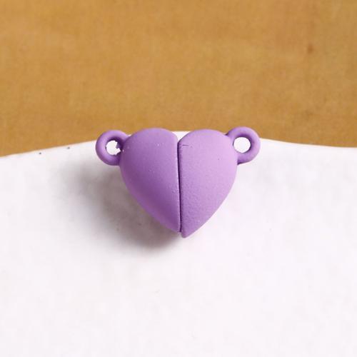 Zinc Alloy Magnetic Clasp Heart stoving varnish DIY Sold By PC