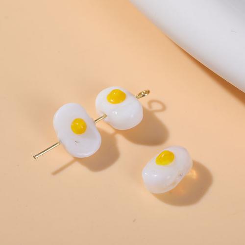 Lampwork Beads Fried Egg DIY Sold By PC