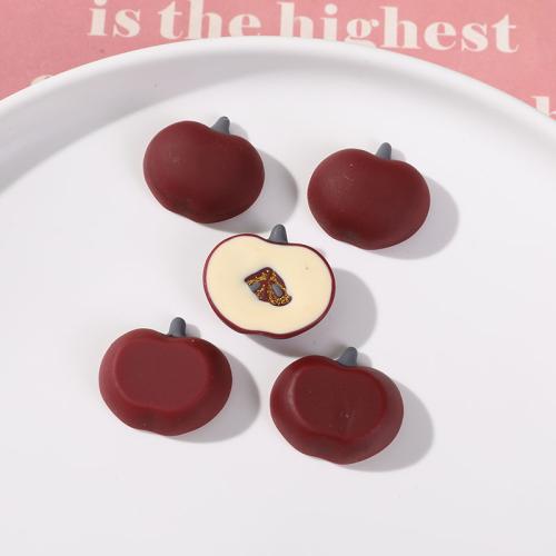 Hair Accessories DIY Findings Resin Apple painted Sold By PC