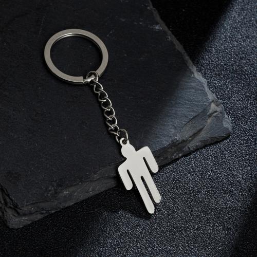 Z nerezové oceli Key zavírací, 304 Stainless Steel, barva stříbrná á, módní šperky, Prodáno By PC