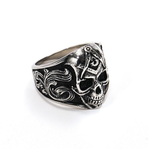 Titanium Steel Finger Ring silver color plated fashion jewelry silver color Sold By PC