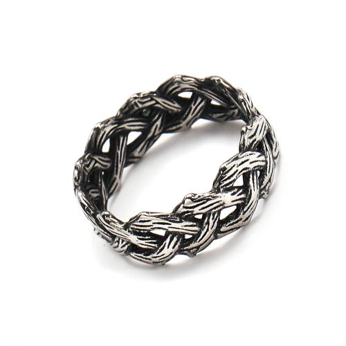 Titanium Steel Finger Ring silver color plated fashion jewelry silver color Sold By PC