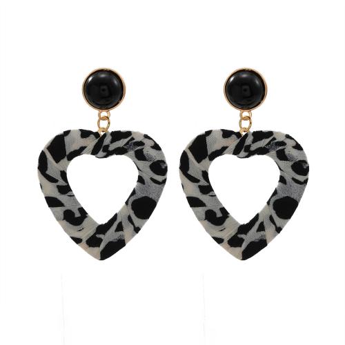 Zinc Alloy Stud Earring with Cloth vintage & for woman Sold By Pair