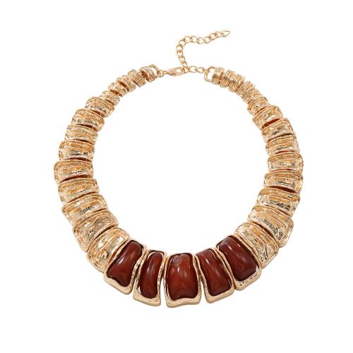 Zinc Alloy Jewelry Necklace with Resin plated fashion jewelry & for woman Sold By PC