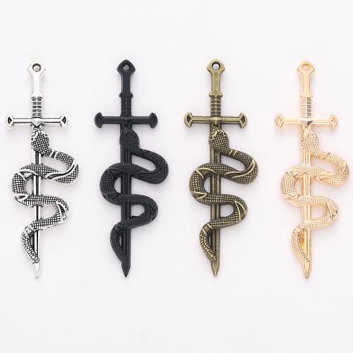 Zinc Alloy Pendants Sword plated DIY Sold By Bag