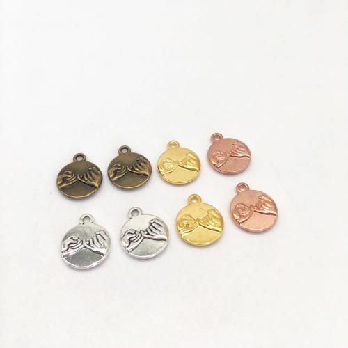 Zinc Alloy Pendants Round plated DIY Sold By Bag