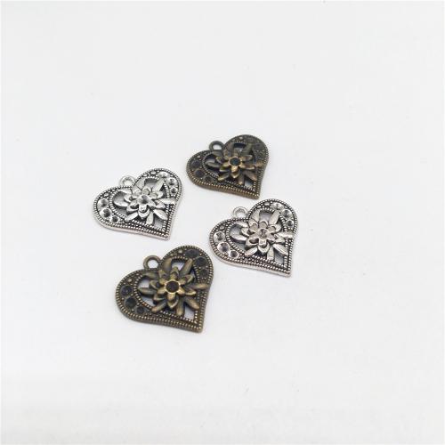 Zinc Alloy Heart Pendants plated DIY Sold By Bag