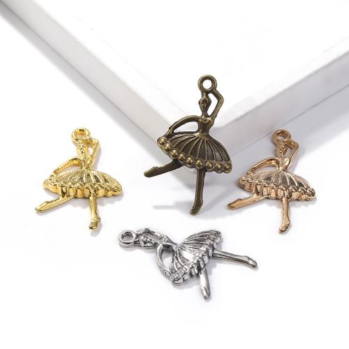 Zinc Alloy Pendants Dancing Girl plated DIY Sold By Bag