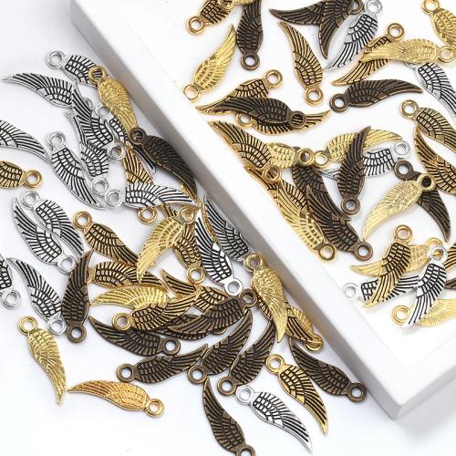 Wing Shaped Zinc Alloy Pendants plated DIY Sold By Bag