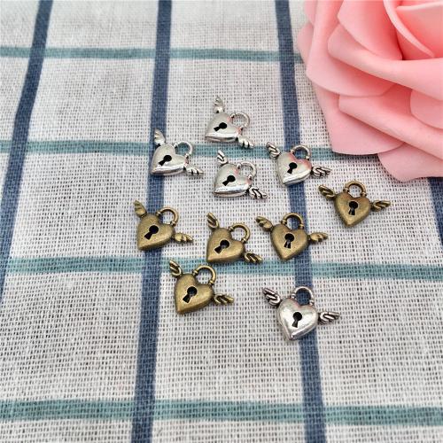 Zinc Alloy Lock Pendants plated DIY Sold By Bag