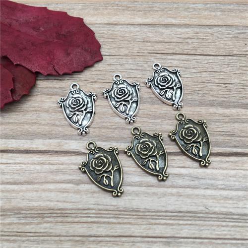 Zinc Alloy Flower Pendants Rose plated DIY Sold By Bag