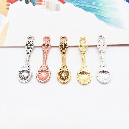 Zinc Alloy Pendants Spoon plated DIY Sold By Bag