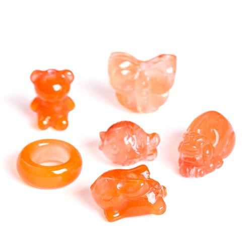 Yunnan Red Agate Beads Carved DIY Sold By PC