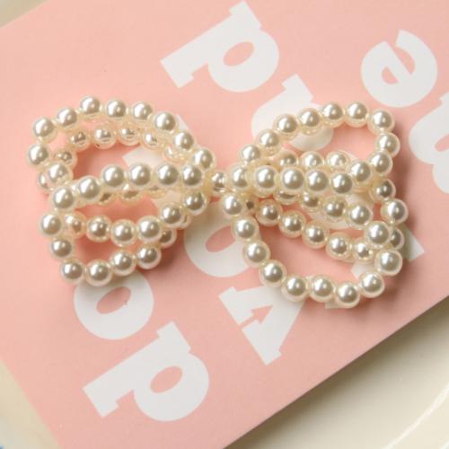 Hair Accessories DIY Findings Plastic Pearl Bowknot handmade Sold By PC