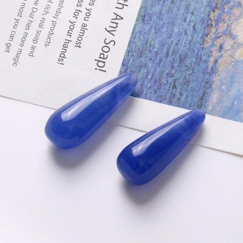 Resin sieraden onderdelen, Hars, Traan, gepolijst, DIY, blauw, 28x10mm, Verkocht door PC