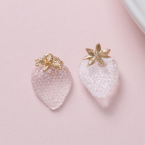 Hair Accessories DIY Findings Resin Strawberry polished Sold By PC