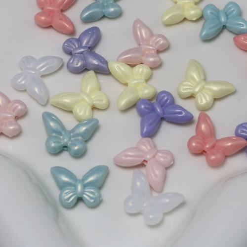 Acrylic Jewelry Beads Butterfly DIY mixed colors Approx Sold By Bag