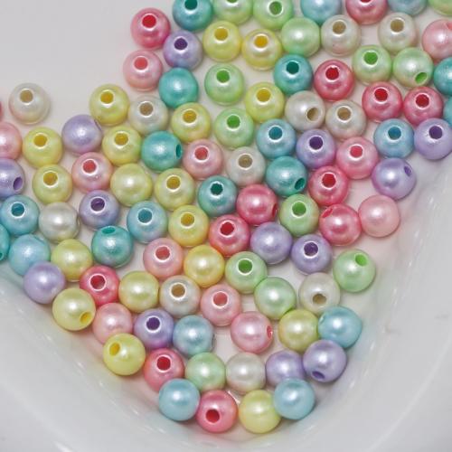 Acrylic Jewelry Beads Round DIY mixed colors Sold By Bag