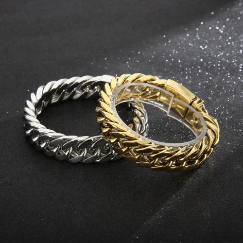 Stainless Steel Jewelry Bracelet 304 Stainless Steel plated for man Length 21.5 cm Sold By PC