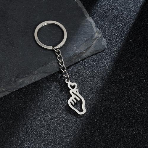 Ruostumaton teräs Key Lukko, 304 Stainless Steel, Käsi, päällystetty, muoti korut, Myymät PC