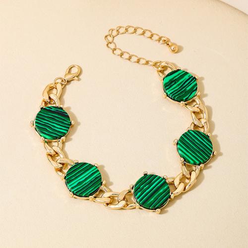 Zinc Alloy Bracelet with Gemstone plated for woman gold Sold By PC