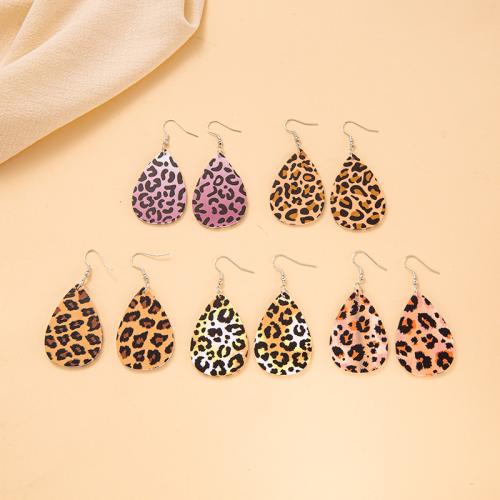 Acrylic Jewelry Earring for woman & leopard pattern Sold By Pair