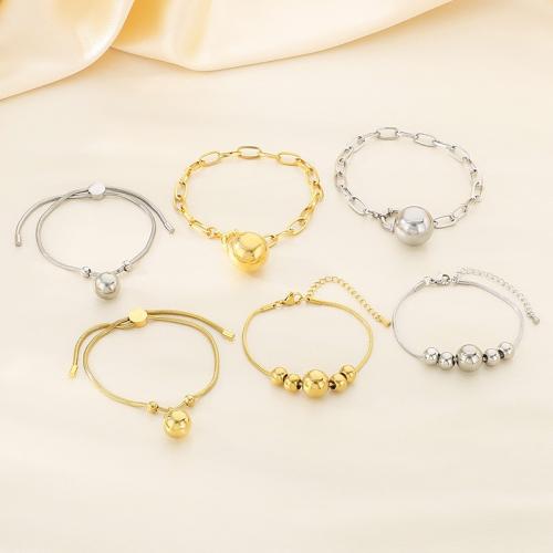 Stainless Steel Jewelry Bracelet 304 Stainless Steel Vacuum Ion Plating for woman Sold By PC