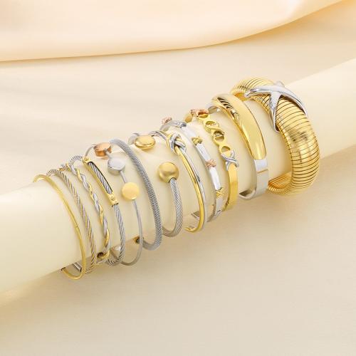 Stainless Steel Bangle 304 Stainless Steel Vacuum Ion Plating & for woman Sold By PC