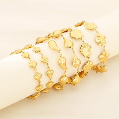 Stainless Steel Jewelry Bracelet 304 Stainless Steel Vacuum Ion Plating & for woman Sold By PC