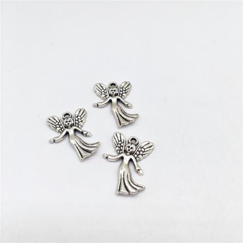 Zinc Alloy Pendants Angel antique silver color plated DIY Sold By Bag