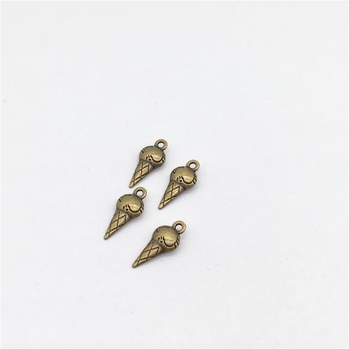 亜鉛合金ペンダント, 亜鉛合金, アイスクリーム, 青銅メッキ, DIY, 19x8x4mm, 100パソコン/バッグ, 売り手 バッグ