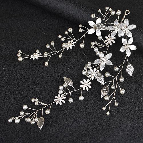 Headband Zinc Alloy with brass wire & Rhinestone & Plastic Pearl & Iron fashion jewelry & for woman Sold By PC