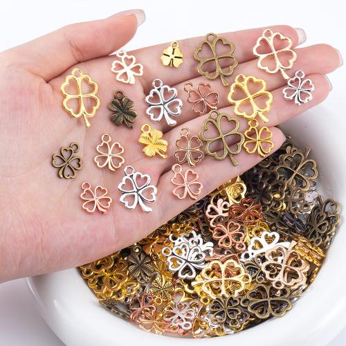 Zinc Alloy Clover Pendant plated DIY & mixed nickel lead & cadmium free Sold By Bag