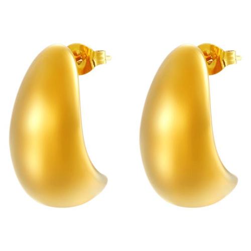 Stainless Steel Stud Earrings 304 Stainless Steel Teardrop Vacuum Ion Plating fashion jewelry & for woman Sold By Pair