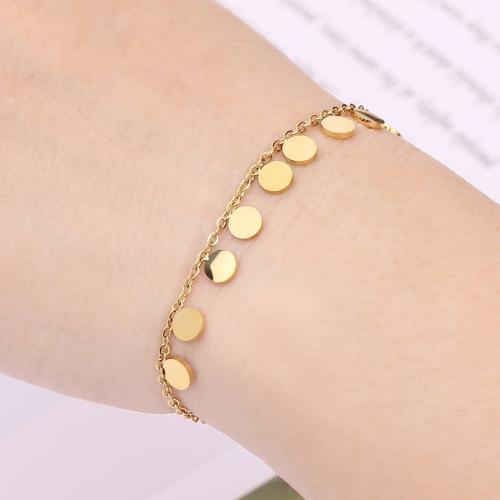 Titanium Steel Bracelet & Bangle plated for woman gold Sold By PC