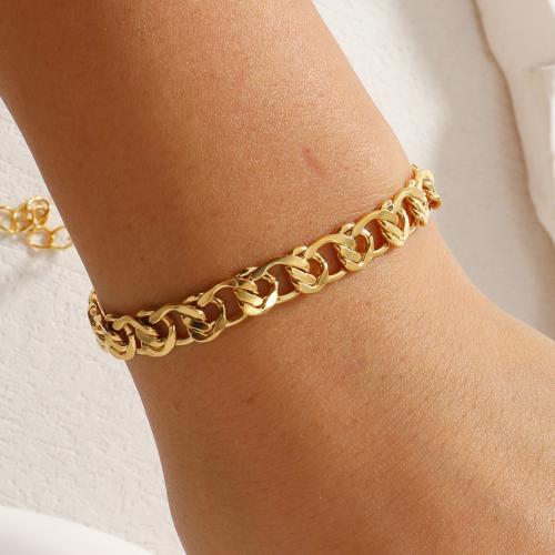 Bracelet d'acier titane, Placage, pour femme, Or, Vendu par PC