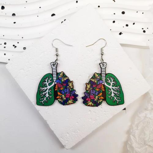 Pendientes de Acrílico, Joyería & para mujer, más colores para la opción, Vendido por Par