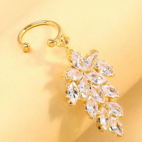 Fashion Personality Body Piercing Jewelry And Accessories Brass for woman & with rhinestone golden Sold By PC