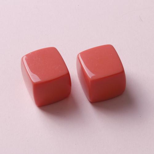 Resin ørering drop komponent, Square, poleret, du kan DIY, flere farver til valg, 20x20mm, Solgt af PC