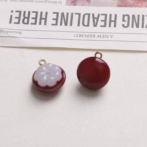 Resin Pendant Mangosteen polished DIY Sold By PC