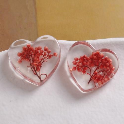 Hair Accessories DIY Findings Resin with Dried Flower Heart epoxy gel Sold By PC