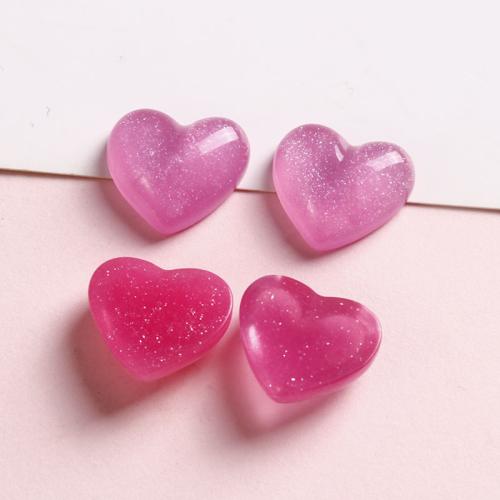 Mobile Phone DIY Decoration Resin Heart polished Sold By PC